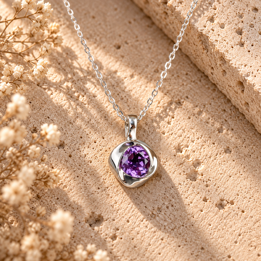 Amethyst Halskette Silber