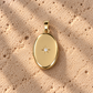 Zirkonia Medaillon Oval, 333 Gold