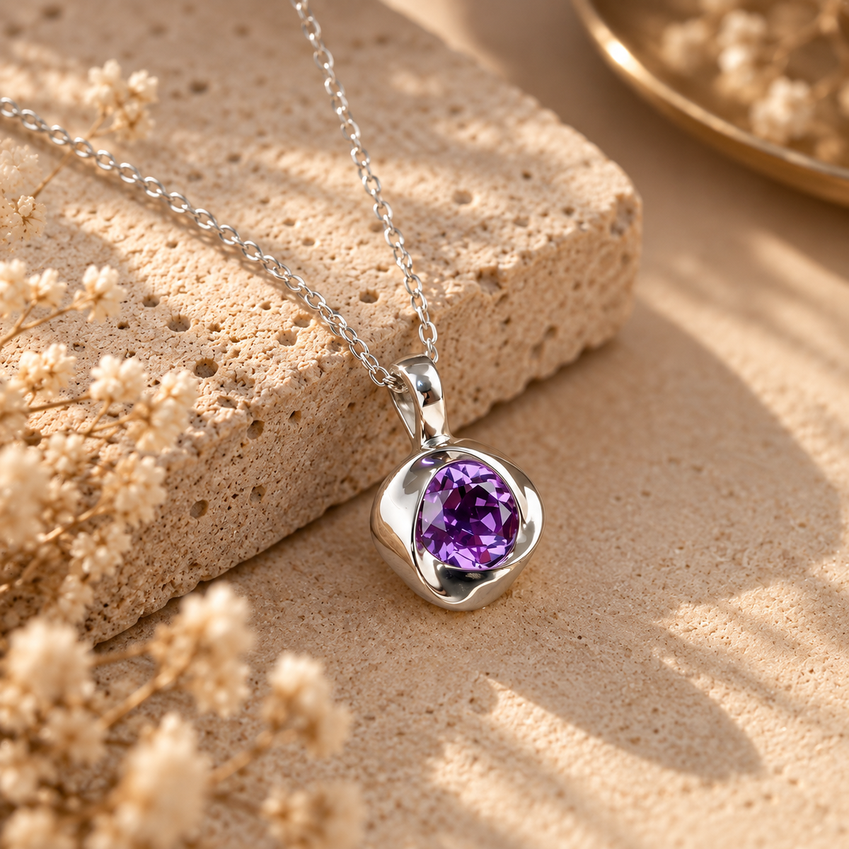 Amethyst Halskette Silber