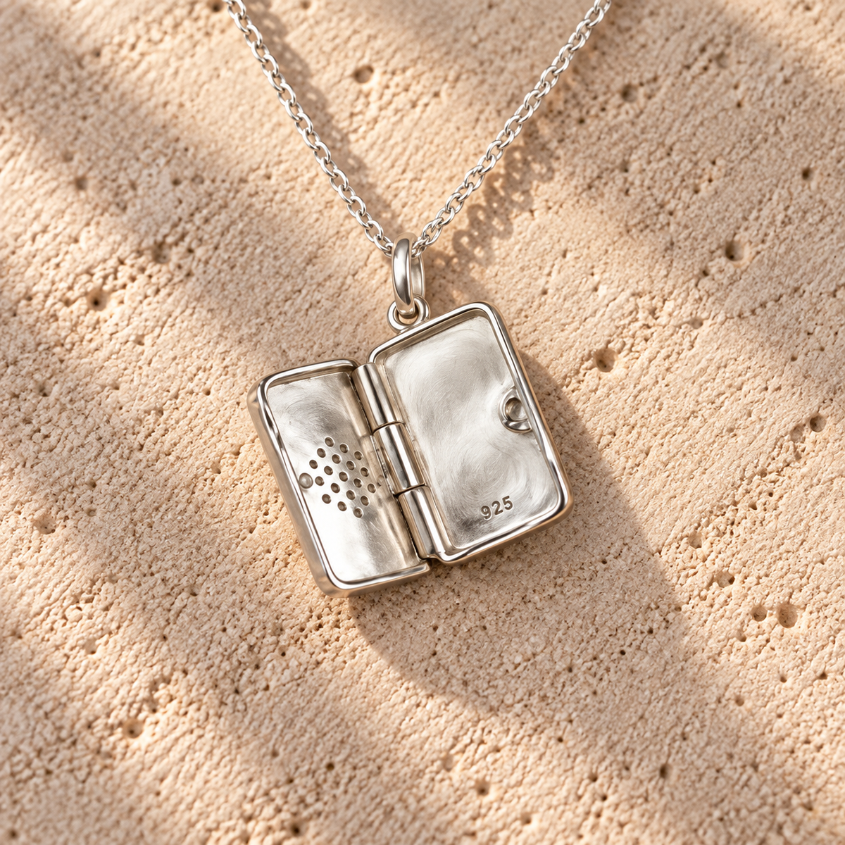 Stern Medaillon Silber mit Zirkonia